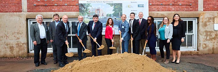 Capstone Communities LLC and MPZ Development LLC begin 57-unit McElwain School Apartments - a $28.9 million development in Bridgewater, MA